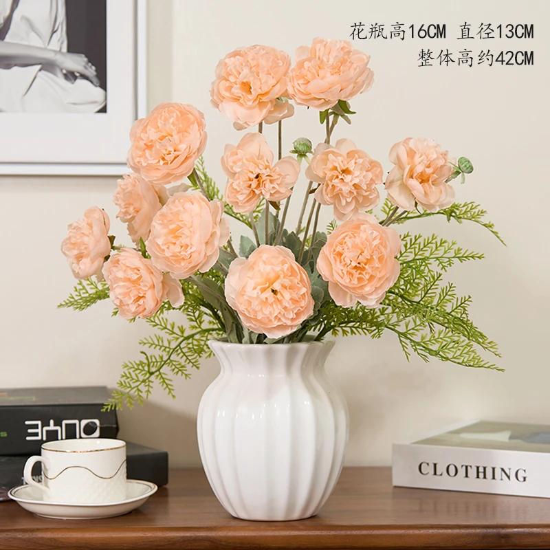 【香槟露莲】爆款新款仿真花艺摆件干花花束摆花素雅花型手