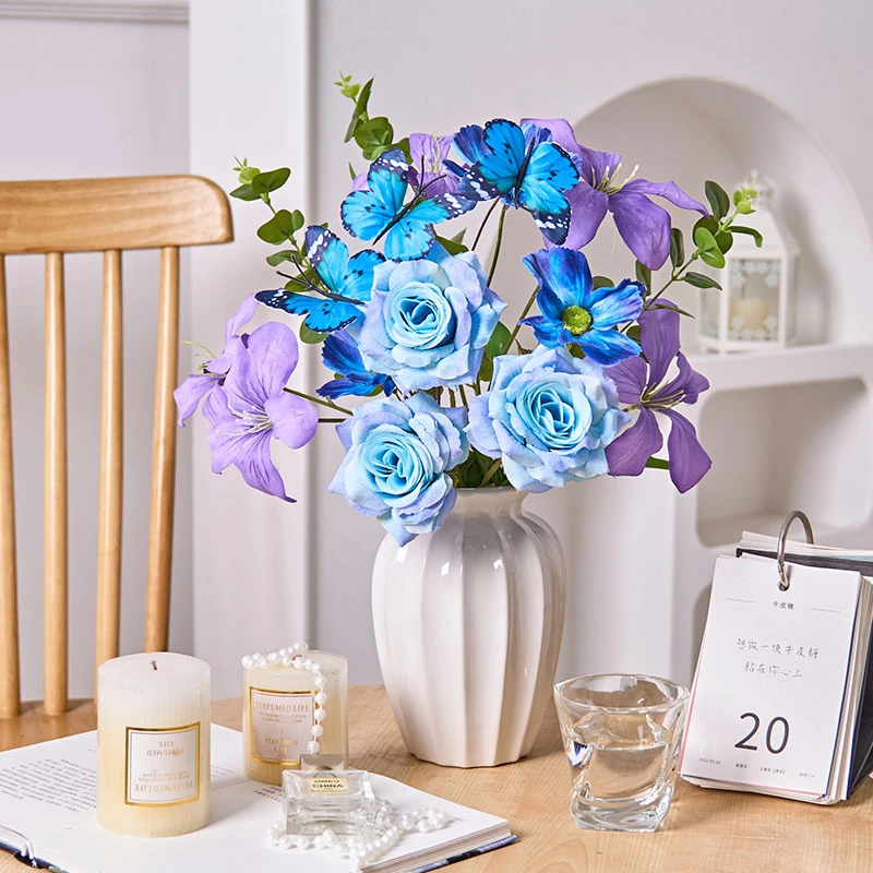 【海洋之紫】简约轻奢时尚仿真花假花客厅餐桌装饰精致家居摆件打卡