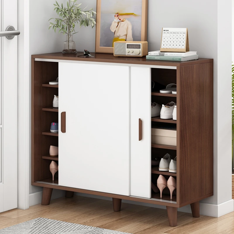 鞋柜家用门口2023新款爆款入户玄关柜推拉门式储物柜防尘多层鞋架