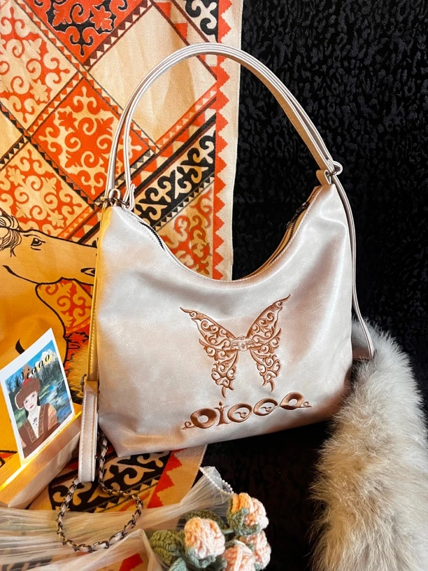 哈萨克oyu 蝴蝶刺绣精致时尚高级小众通勤包包