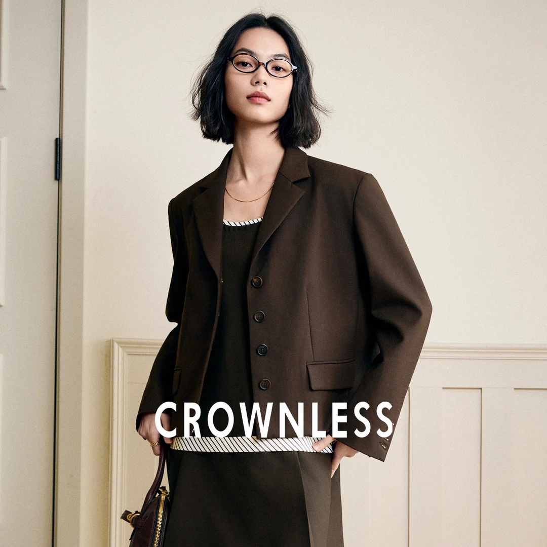 CROWNLESS未冕可机洗老钱风复古短西装外套休闲裤半身裙