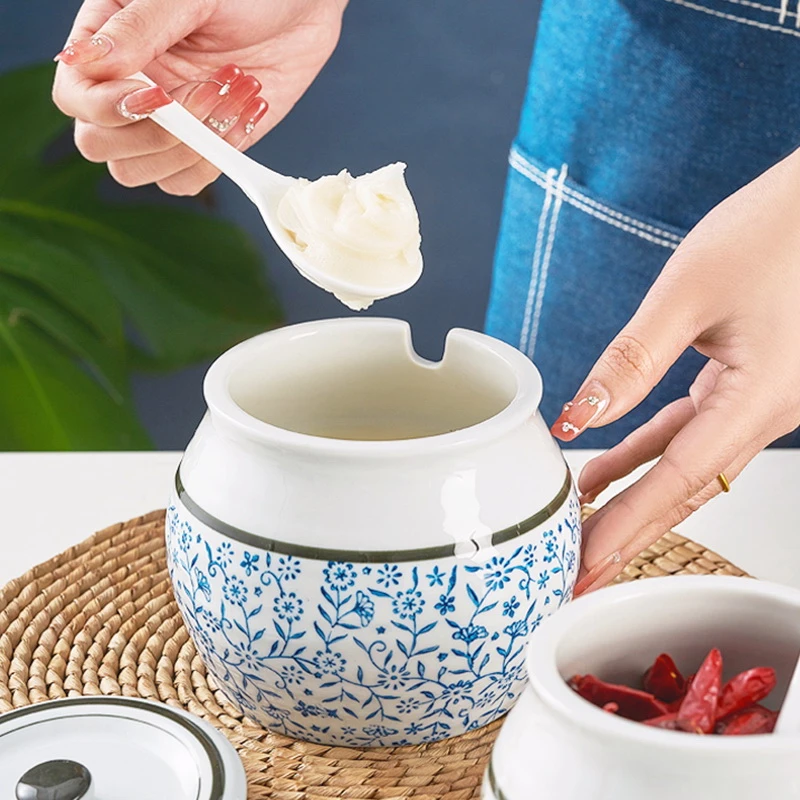 家用猪油罐陶瓷耐高温密封储油罐荤油搪瓷缸装油存油专用辣椒油罐