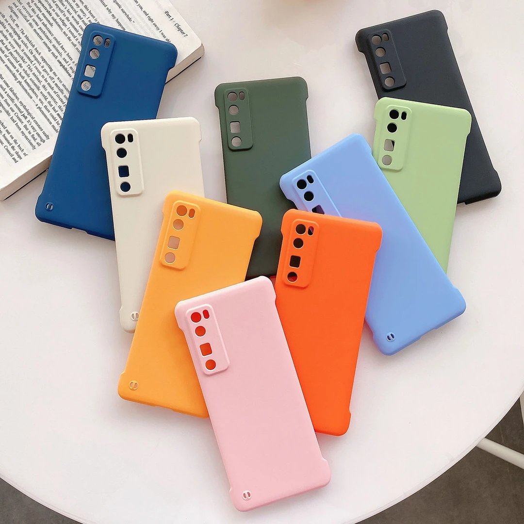 华为nova7Pro无边框手机壳Nova8Pro超薄nova6se磨砂硬壳5Pro防摔s