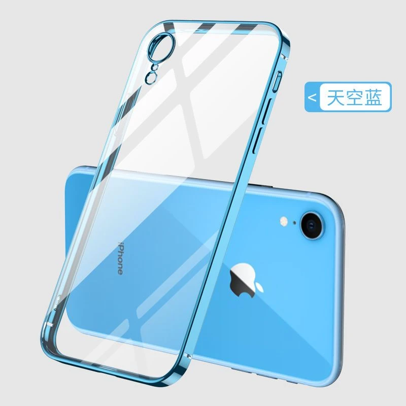 苹果XR手机壳秒变12透明14电镀iPhonexr全包防摔11薄直边软壳7p/8