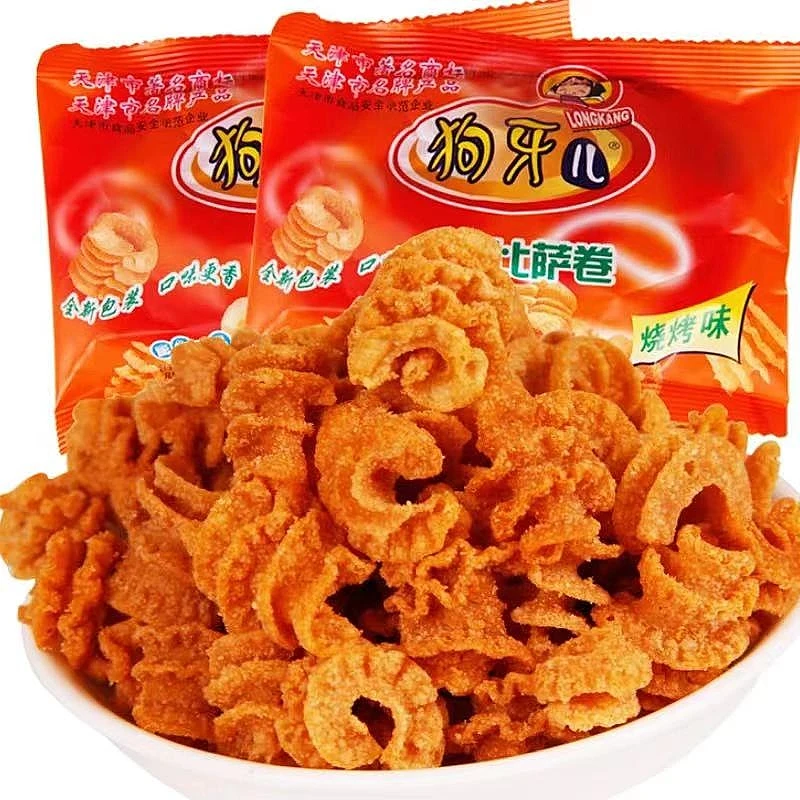 狗牙儿锅巴比萨卷8090后怀旧解馋小零食小吃童年儿时怀旧休闲食品