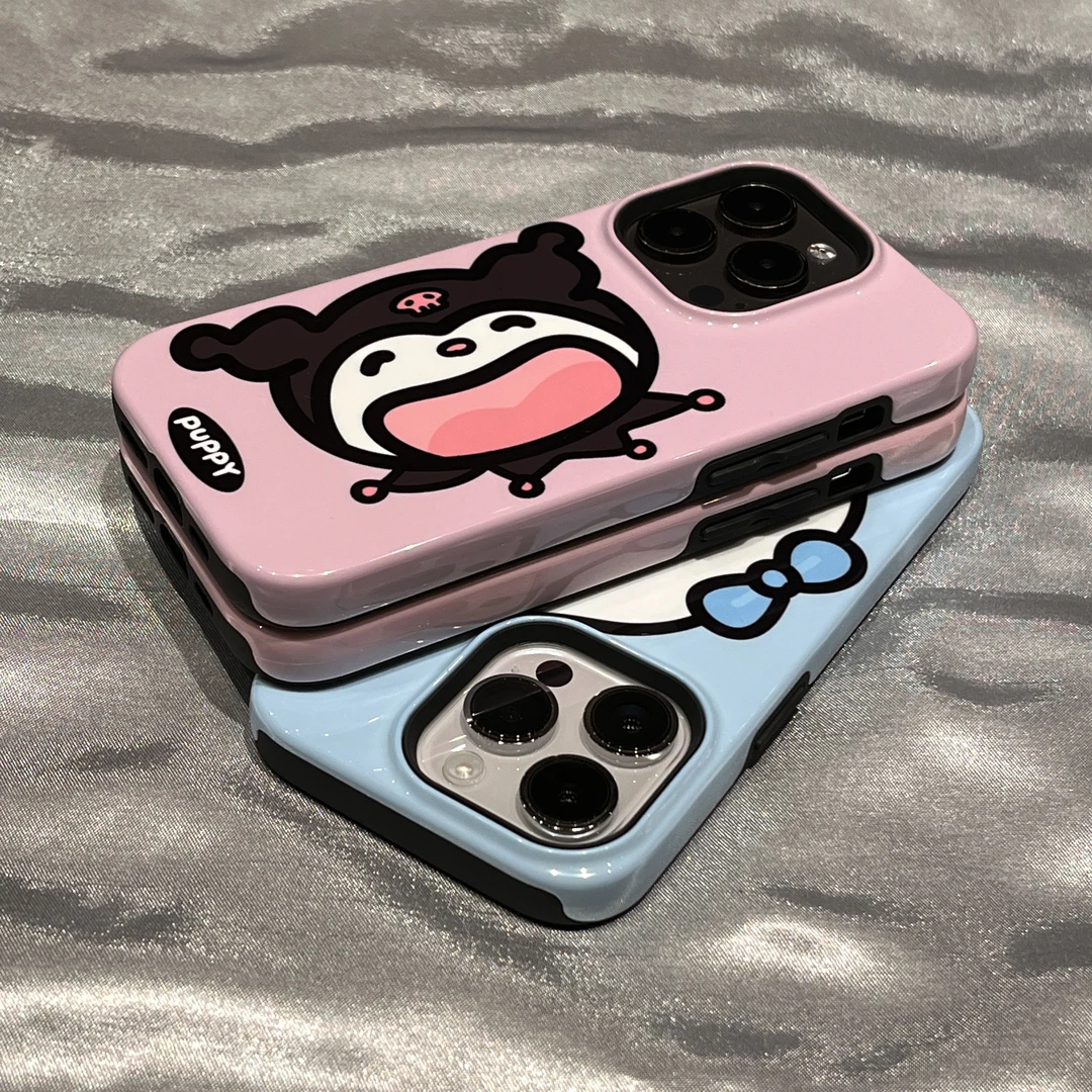 日系可爱网红卡通动漫适用iPhone15Promax苹果14手机壳13二合一女