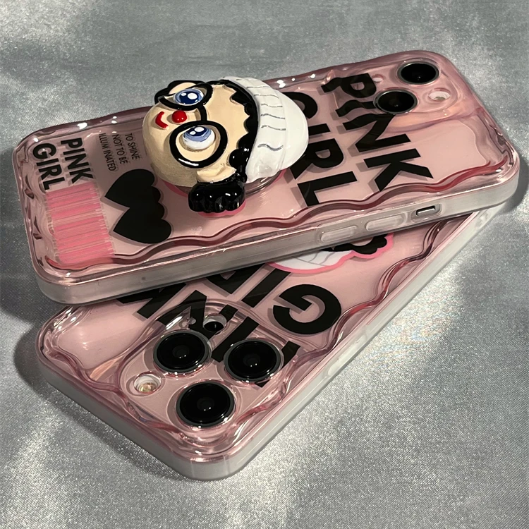 小众字母可爱女孩支架iPhone14Promax苹果13手机壳新款12高级感11