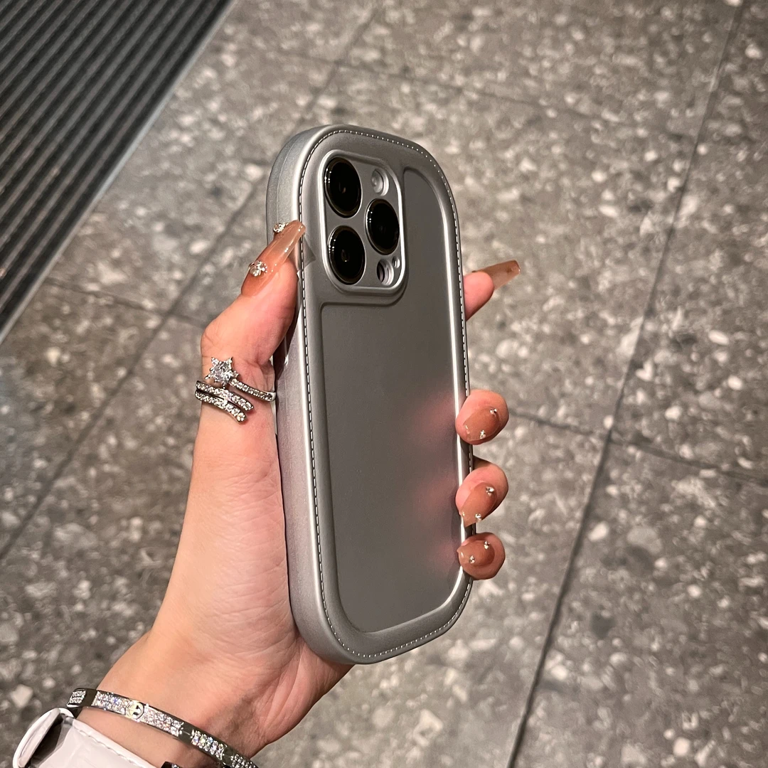 椭圆加厚气囊防摔iPhone15Promax手机壳苹果14新款13肤感12硅胶11