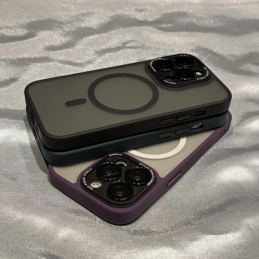 简约防指纹肤感磨砂磁吸苹果14Promax手机壳iPhone14高级感13硅胶