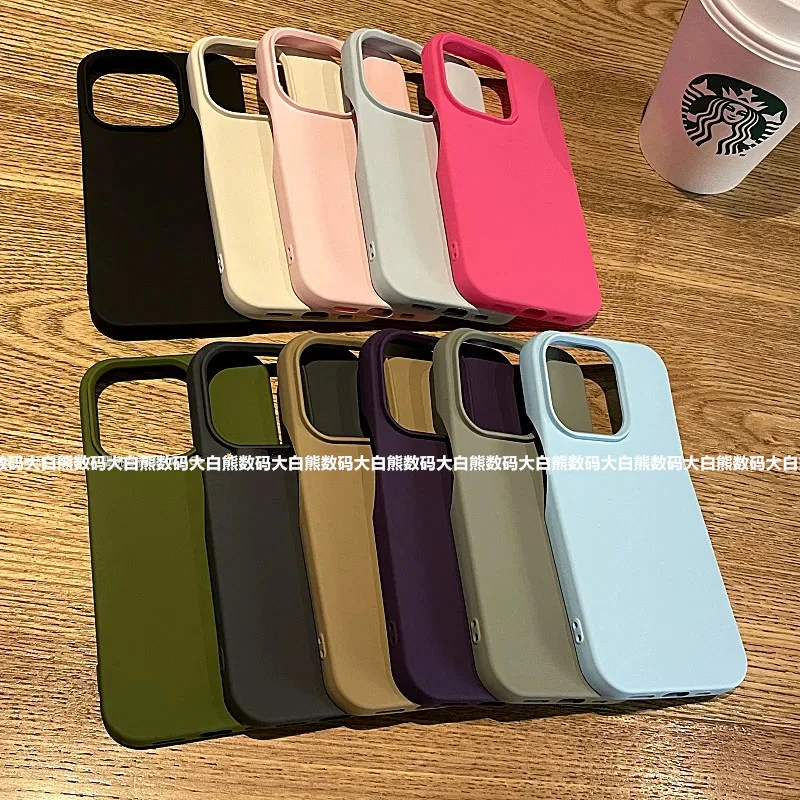 飞虎胜纯色肤感无边框适用iPhone15Promax手机壳苹果14Pro/13软16
