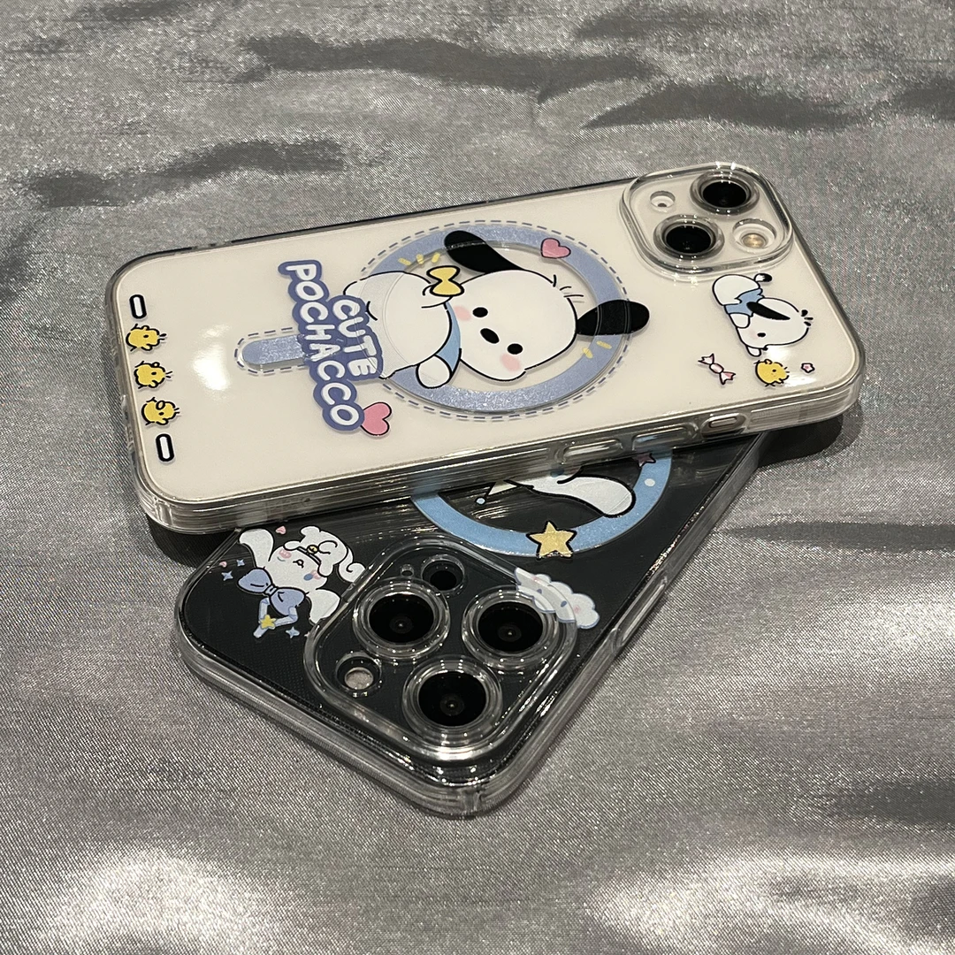 日韩ins可爱卡通iPhone14Promax苹果13手机壳新款12/11透明磁吸壳