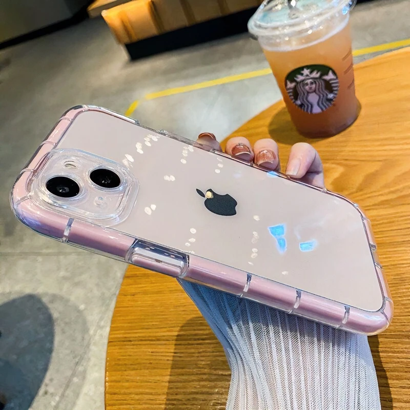 彩边夜光适用苹果15手机壳iPhone14promax透明13高级感12全包11软