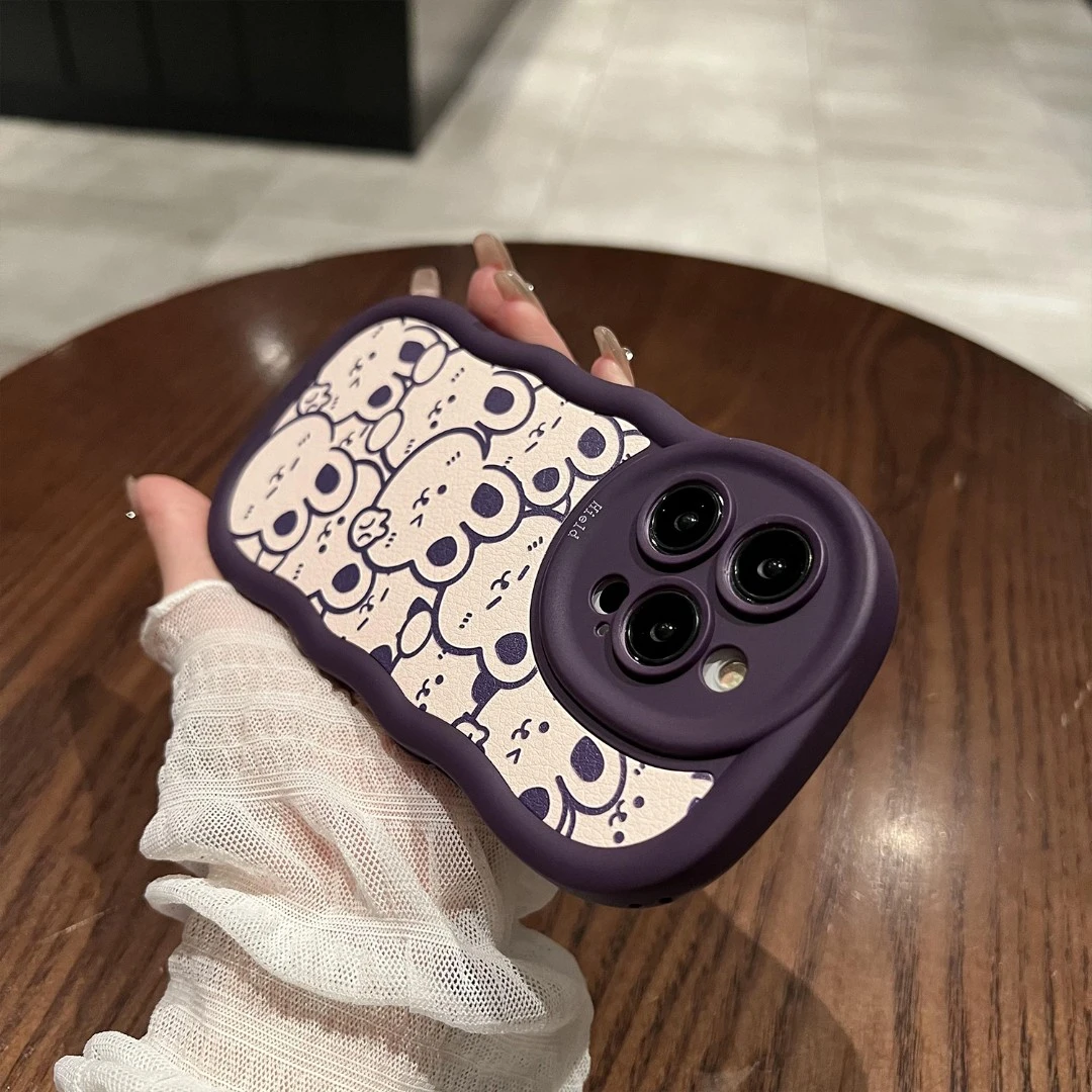 浮雕线条兔子适用iPhone14Promax手机壳高级感苹果13全包12硅胶11