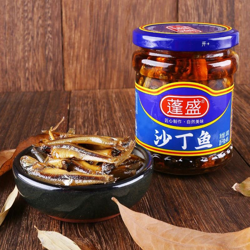 蓬盛沙丁鱼180g 潮州汕头特产开盖即食下酒菜 油浸豆豉沙丁鱼罐头