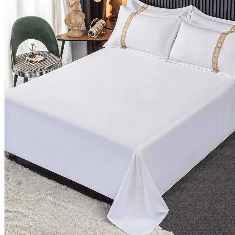 宾馆民宿酒店纯白色床单单件