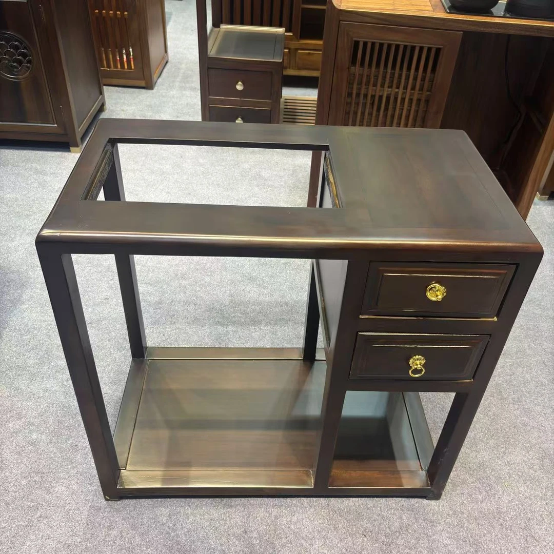 黑胡桃色茶水柜简约家用办公