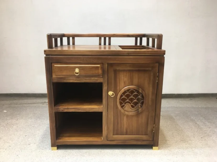 胡桃木中粮实木餐边柜茶水柜边柜置物柜中粮客厅柜子茶柜储物柜
