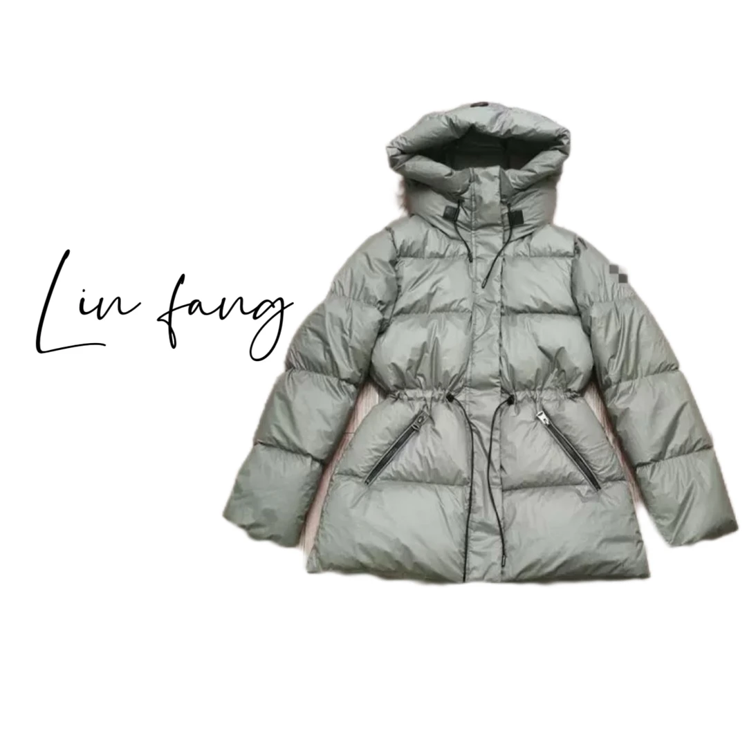 【牛货保暖羽绒服】舒适连帽羽绒服三防面料鸭绒服中长款收腰加厚