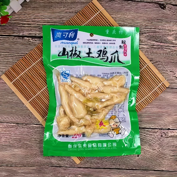 爽可利山椒凤爪220g重庆特产泡椒鸡爪解馋小零食休闲泡椒凤爪袋装