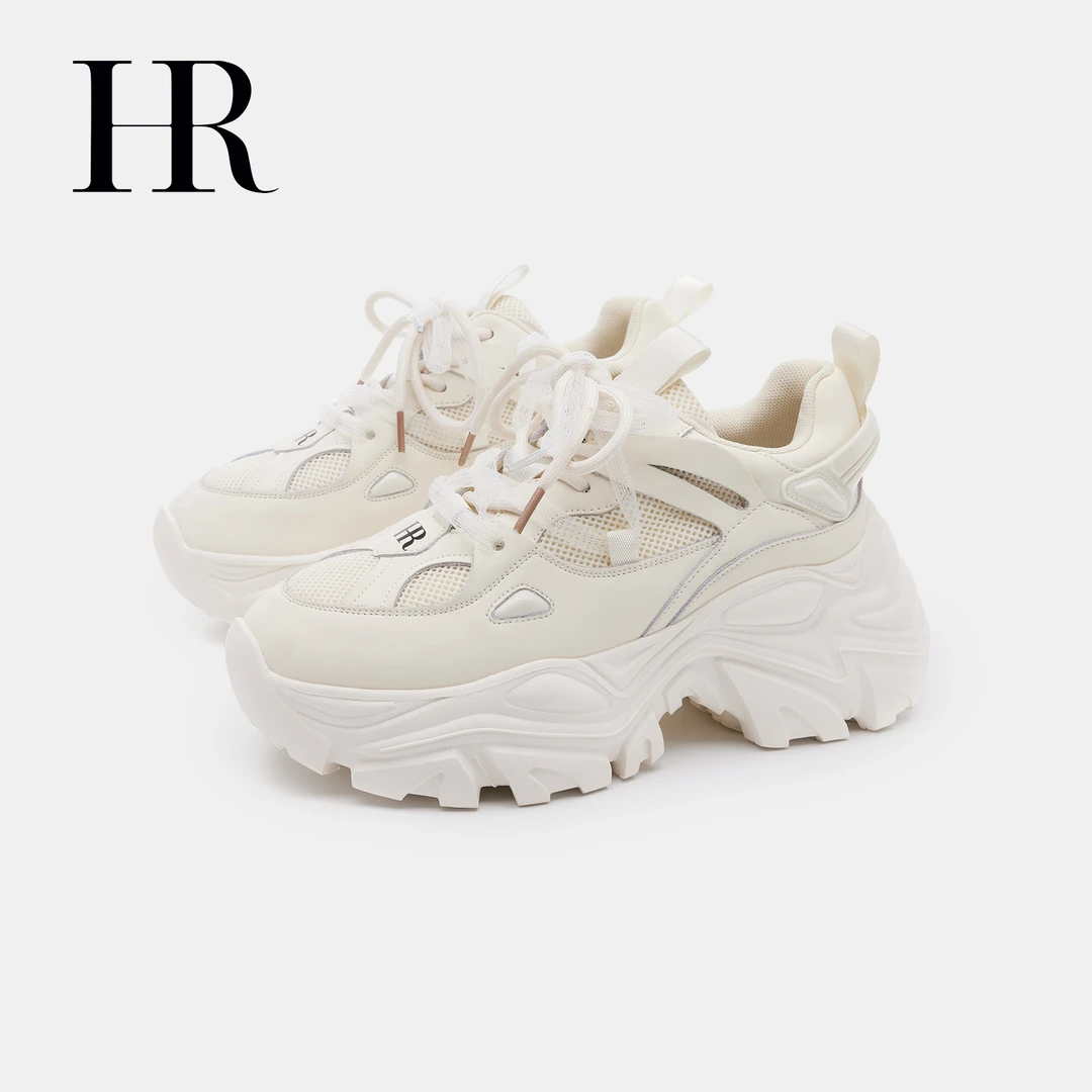 HR/赫莲娜女ins鞋子潮流新款时尚休闲鞋百搭设计感厚底运动老爹鞋
