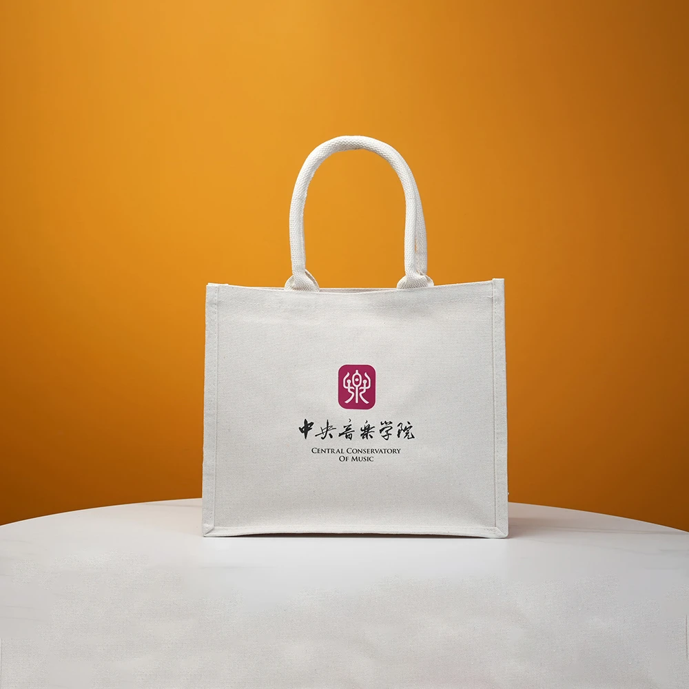 央音文创-央音Logo白色帆布包托特包