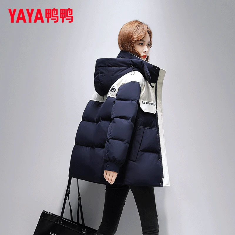 YAYA/鸭鸭羽绒服冬季2025新款加厚保暖工装短款宽松休闲鸭绒外套