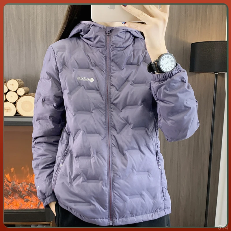 休闲石墨烯女款羽绒服轻薄三防连帽防风保暖防水时尚户外潮流秋冬