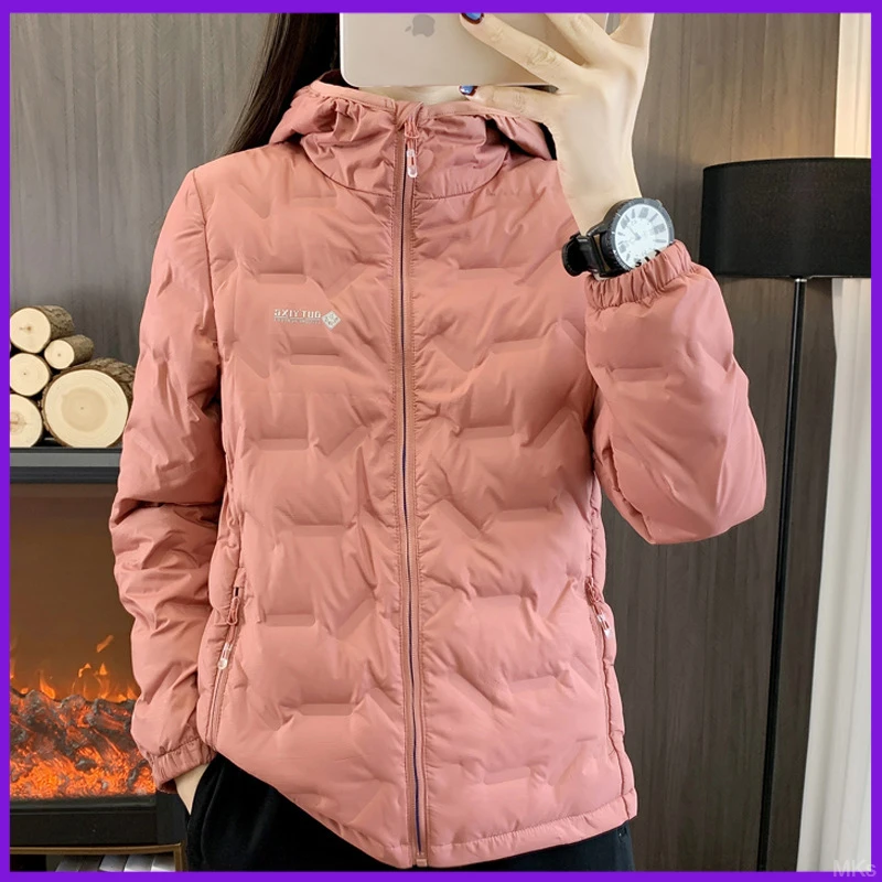 石墨烯轻薄羽绒服三防连帽防风保暖宽松秋冬季徒步旅行女款登山服