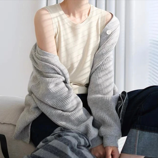 【美久仟】入门必入款！桑蚕丝春夏圆领/V领打底背心女款省钱风L380