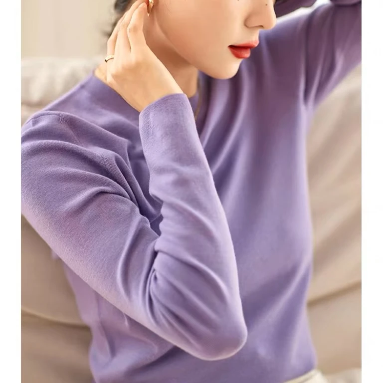 【美久仟】清仓款返场！水溶羊毛印花圆领/高领长袖 女士Y733