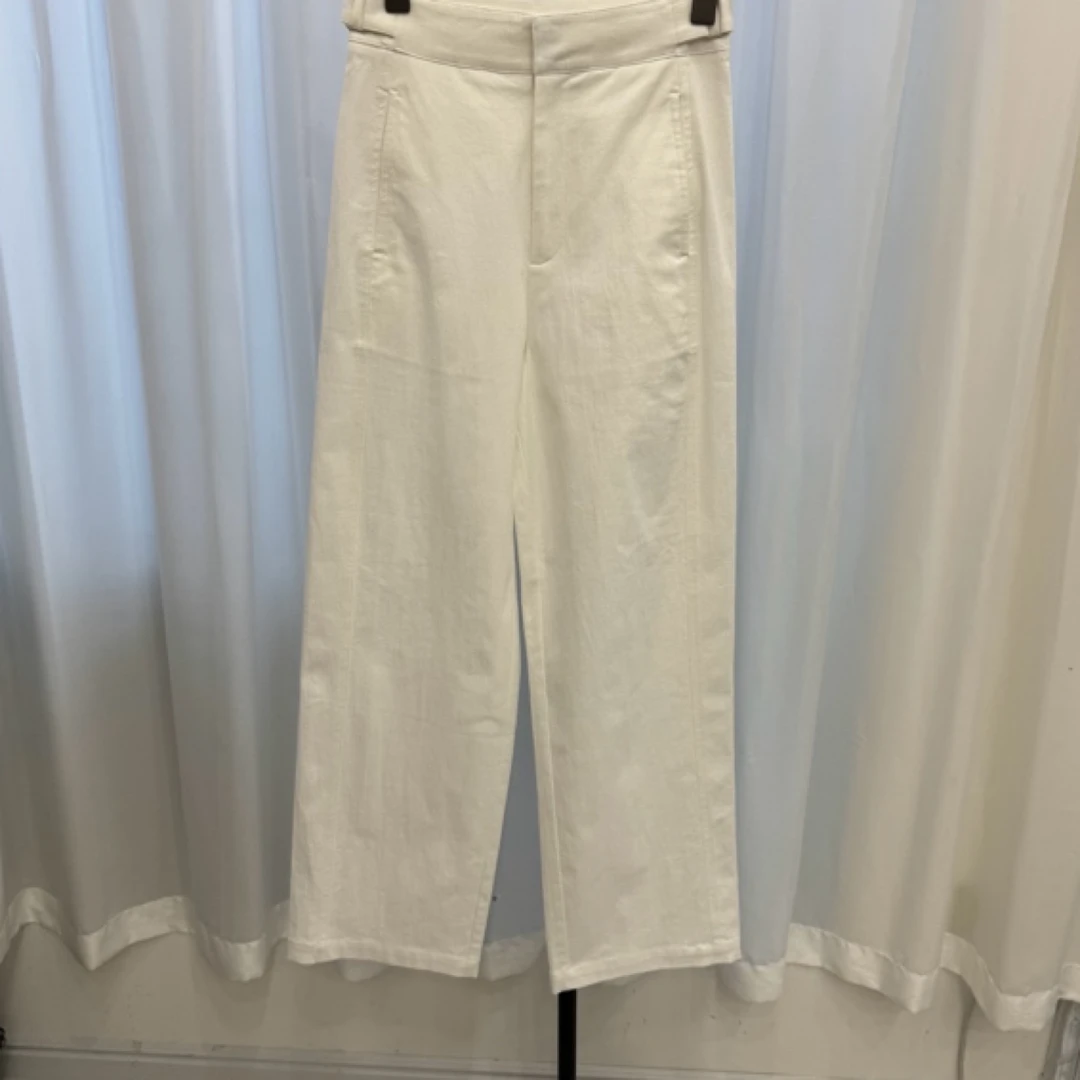 JYBD时尚女装简约百搭休闲后腰调节扣直筒裤