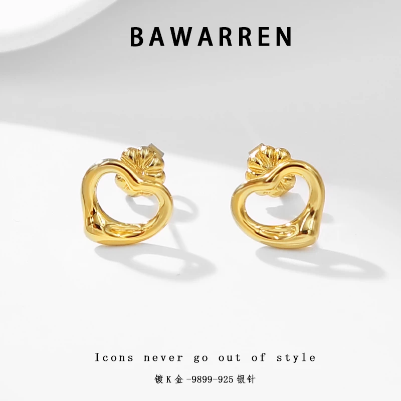 Bawarren 意❤ 9899-爱心气质轻奢时尚耳钉