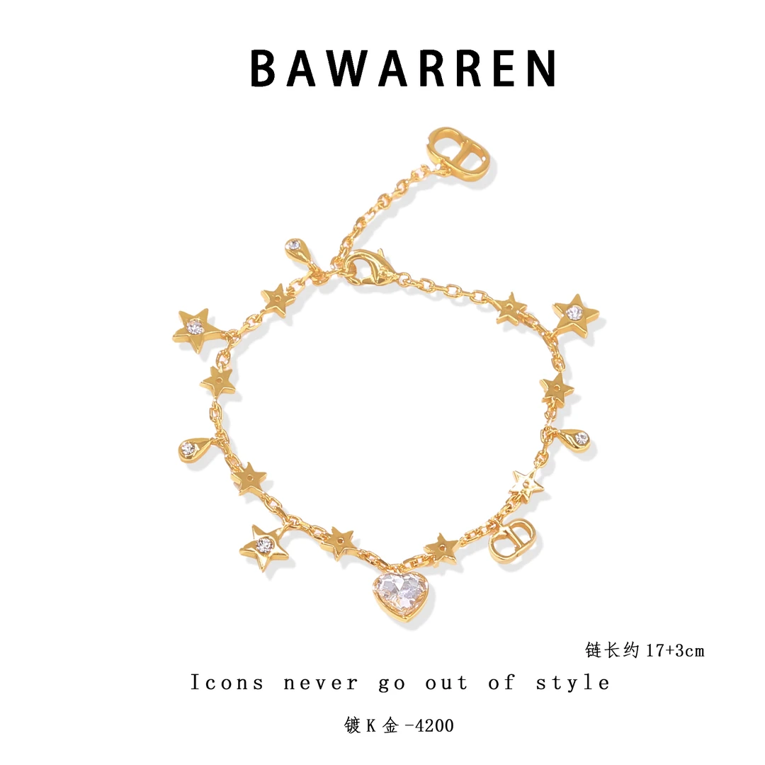 Bawarren 美❤ 4200-爱心猪鼻气质轻奢经典手链坠链