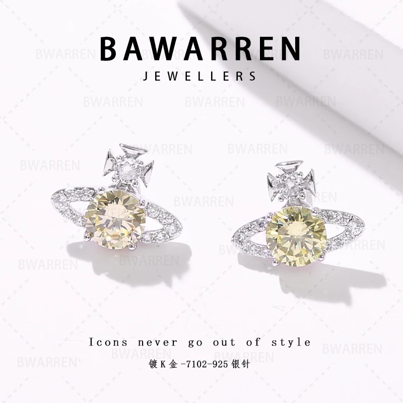 Bawarren 意❤ 7102-精致耳环小众欧美优雅法式长款