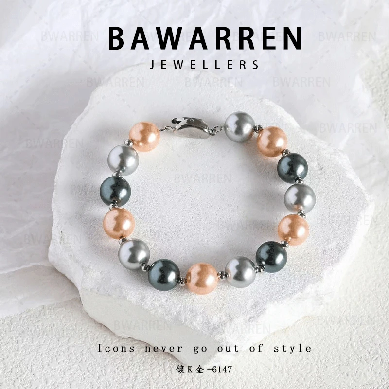 Bawarren 美❤ 6147-气质轻奢经典镶嵌手链坠链素款