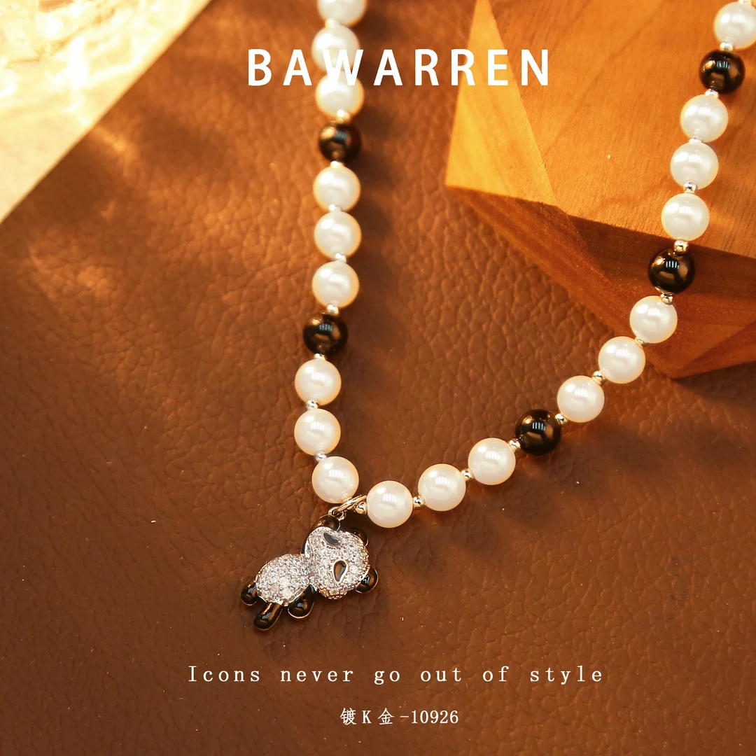 Bawarren 意❤ 10926-【熊猫】精致项链小众欧美优雅
