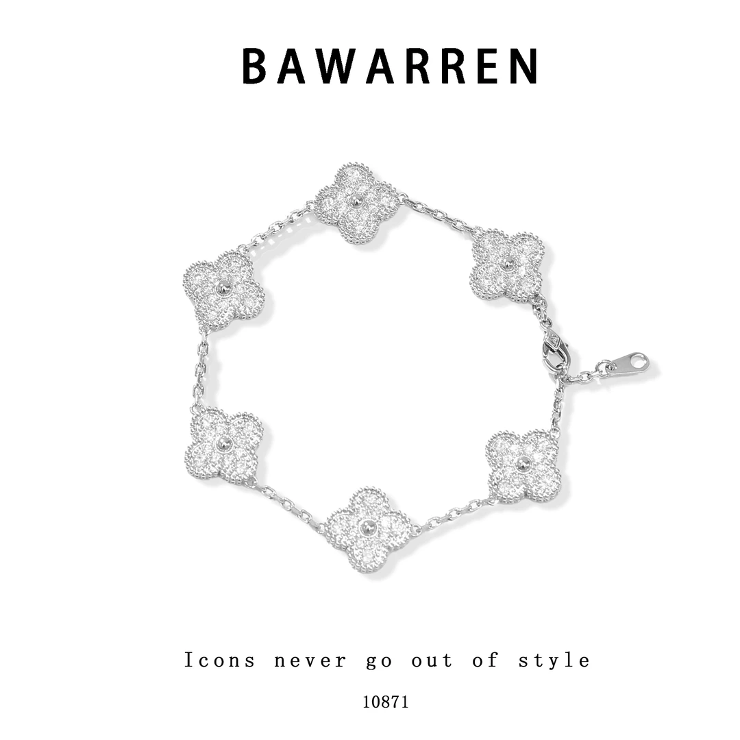 Bawarren 美❤ 10871-【幸运六花】轻奢百搭简约手链