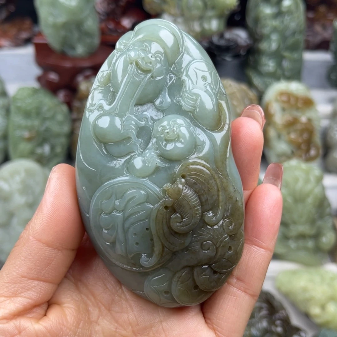 【闪购商品】和田玉把件未镶嵌梅**菊