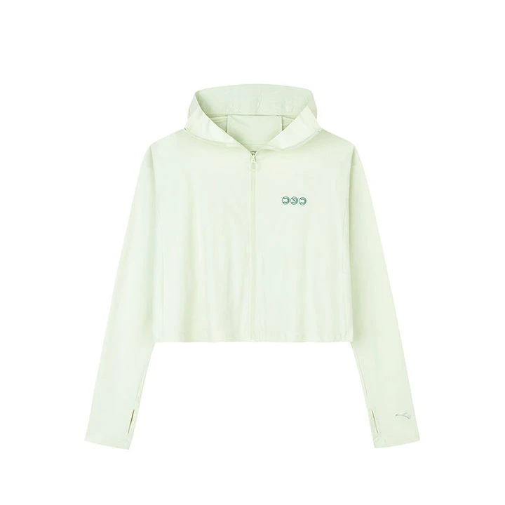 安踏夏季新款女子短款抗紫外线网球文化透气针织上衣162423701