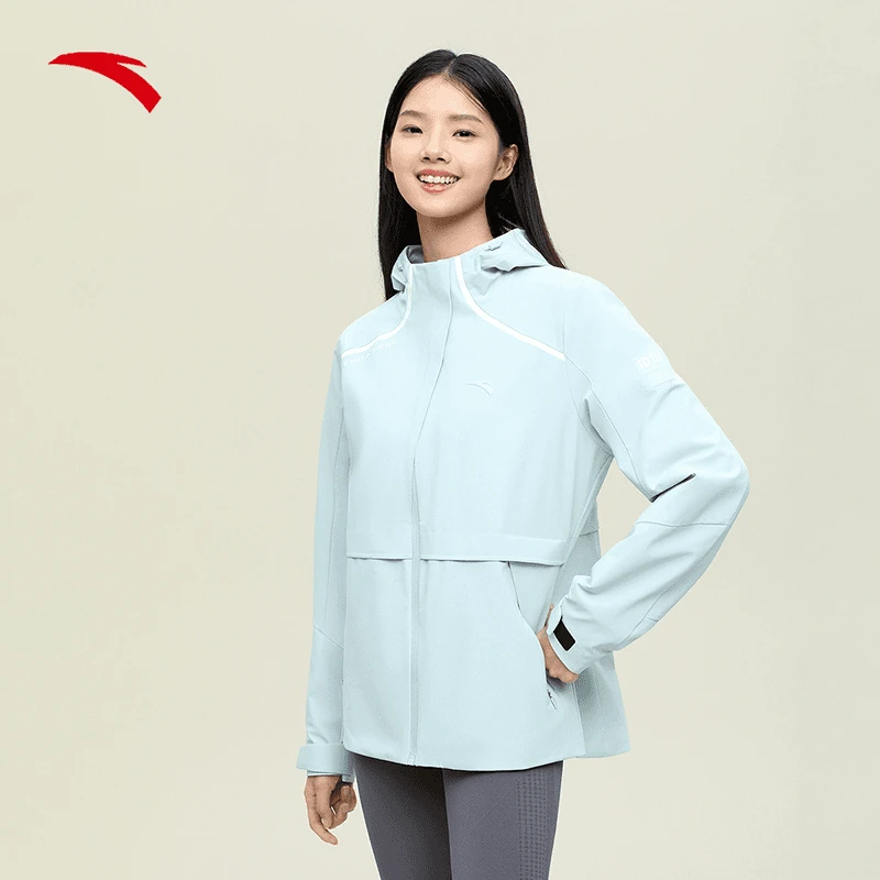 安踏炽热科技防泼水保暖梭织运动外套女春季新款风衣162417603