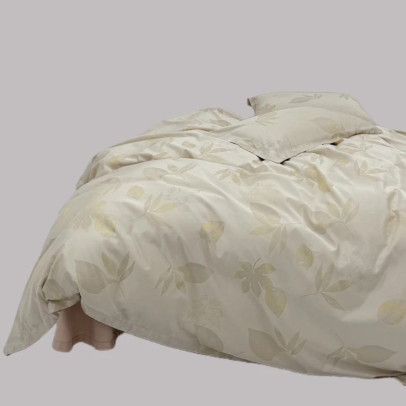 贡缎提花色织棉四件套轻奢高档被套床单枕套被罩欧式双人床上用品