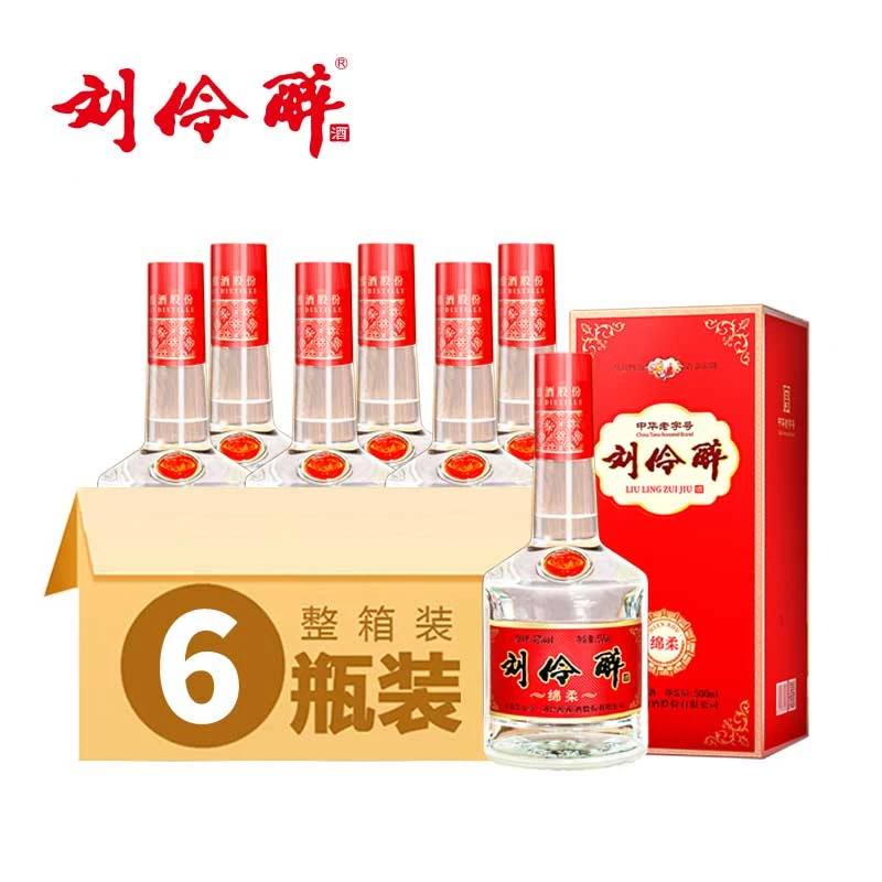 刘伶醉绵柔纯粮固态浓香型白酒42%vol500ml*6浓香型42度500ml*6