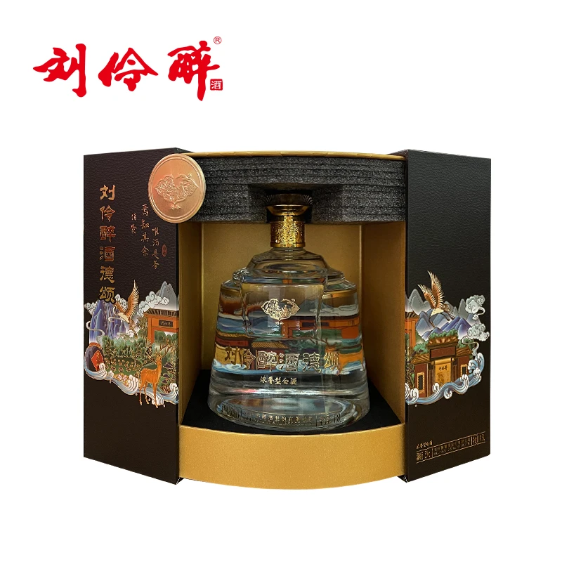 刘伶醉酒德颂高端礼盒1.8L纯粮酒浓香型白酒52度1800ml