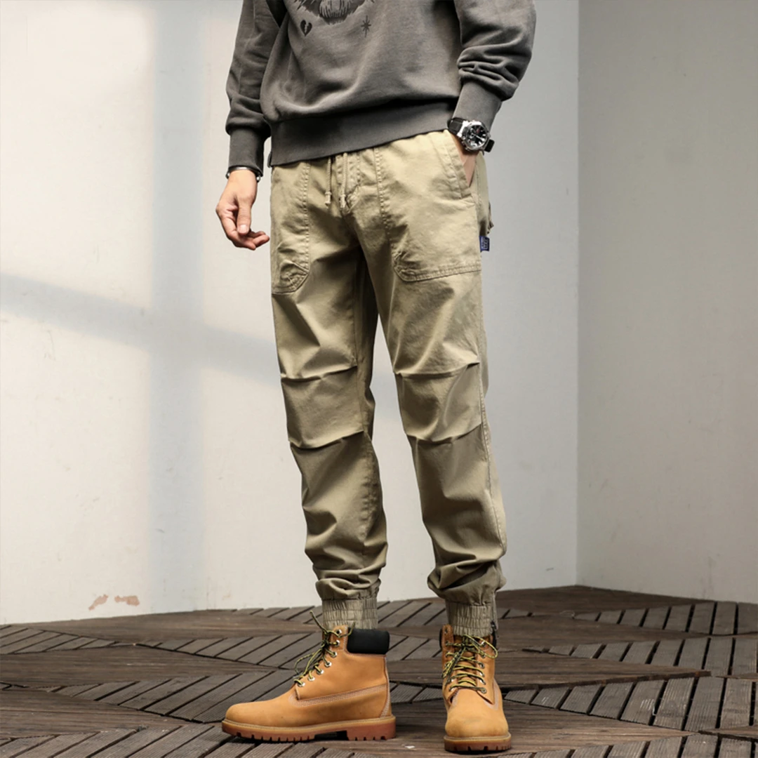 休闲裤薄款秋冬宽松百搭潮流工装裤多口袋束脚裤679