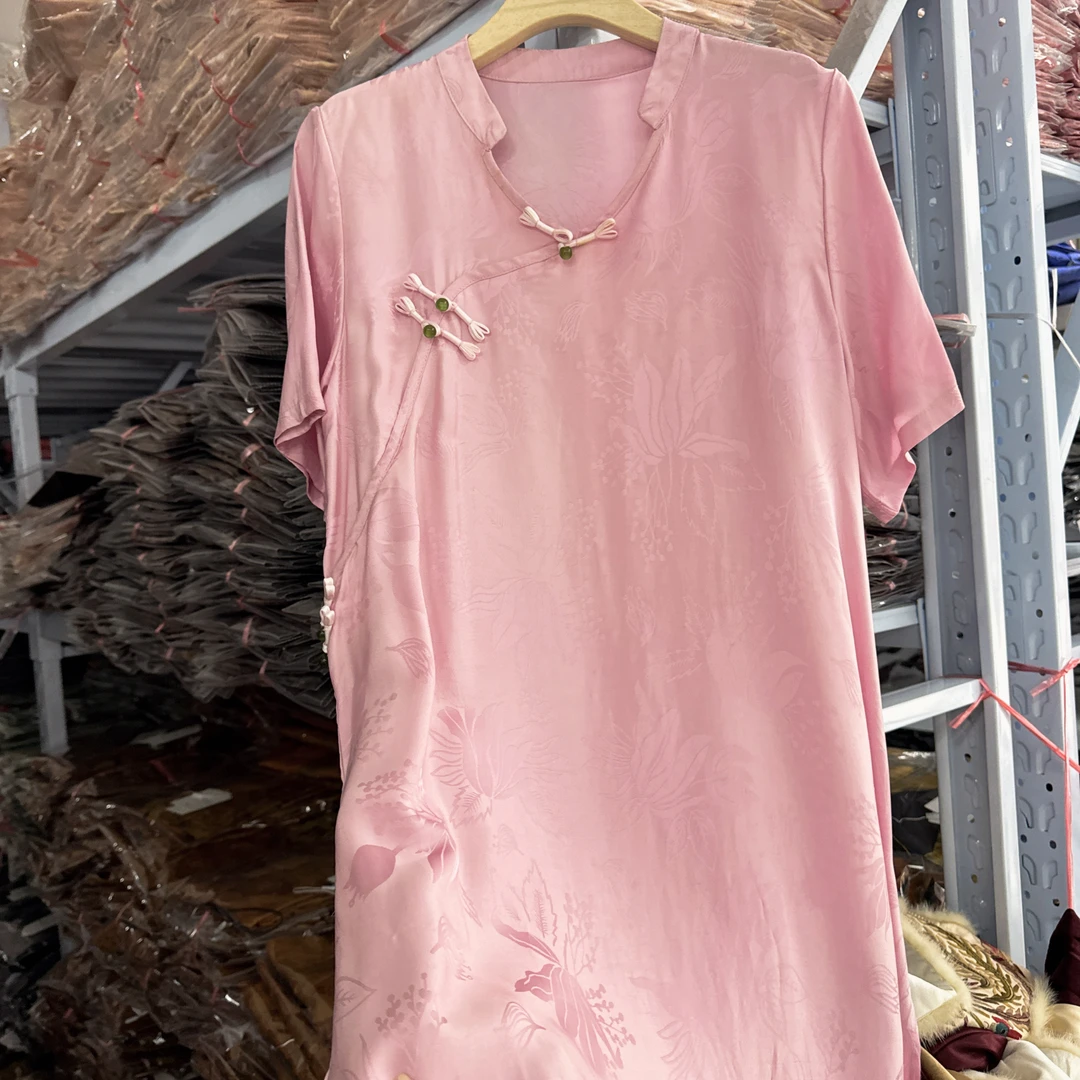 8057款新中式短款连衣裙 【挽禾】