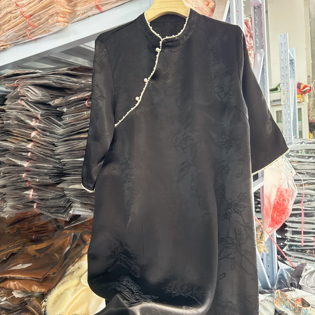 5253款新中式长款连衣裙