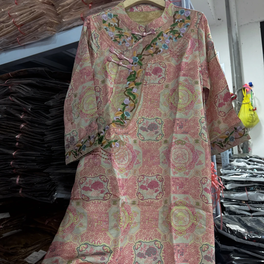 5323款新中式长款连衣裙【如意】