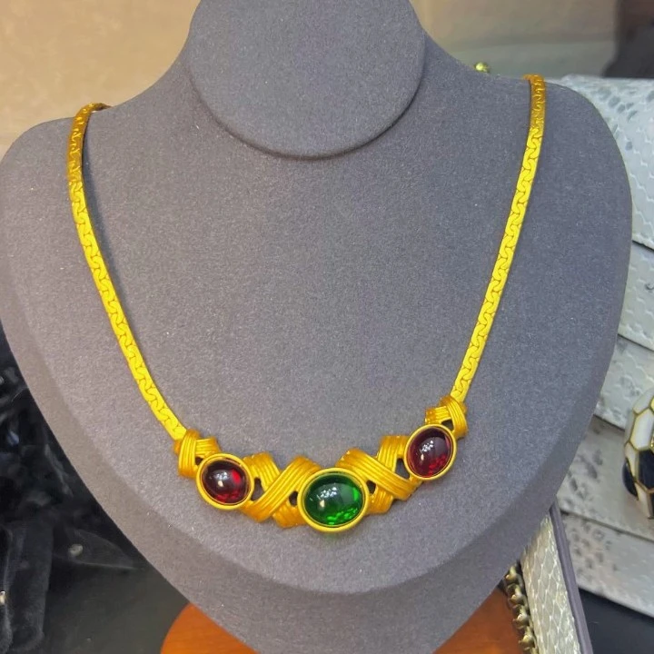 铜合金项链 意大利古法重工晚宴项链