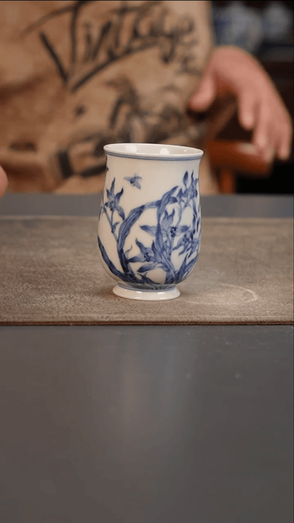 【闪购商品】景德镇青花兰花闻香杯