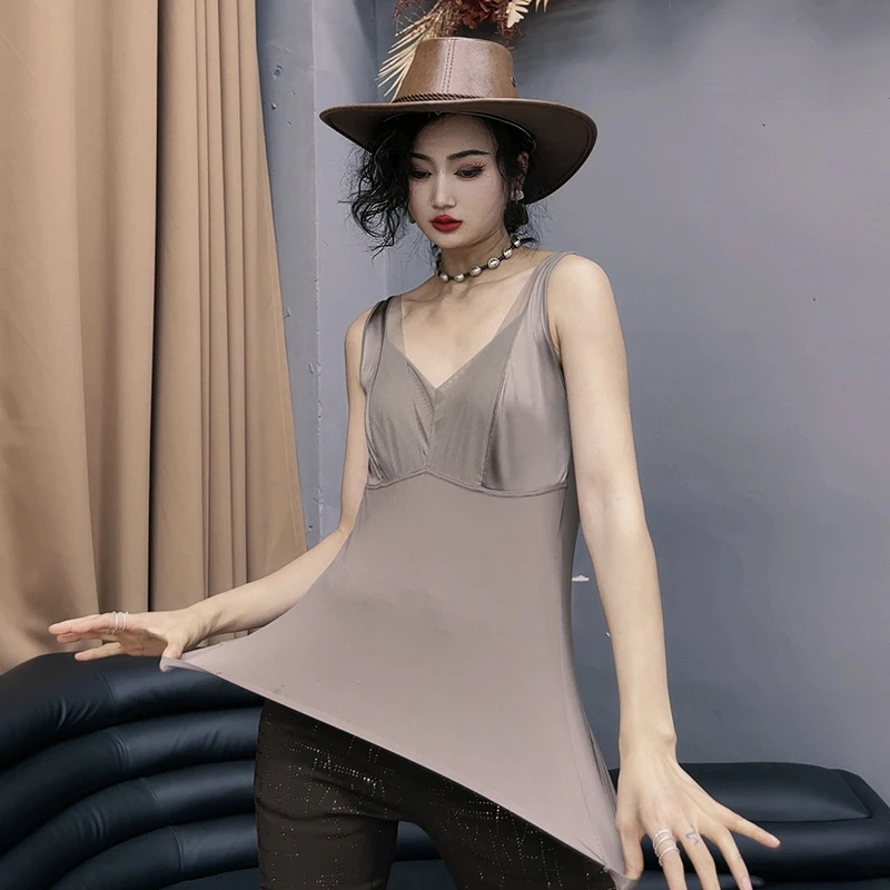 纯色中款背心流行韩式女内搭运动居家修身显瘦百搭美背-9030